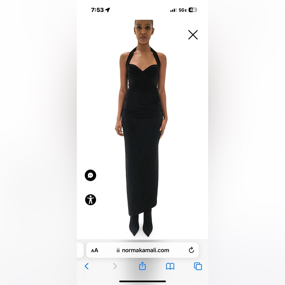 Norma Kamali black formal gown size medium! Worn once in perfect condition